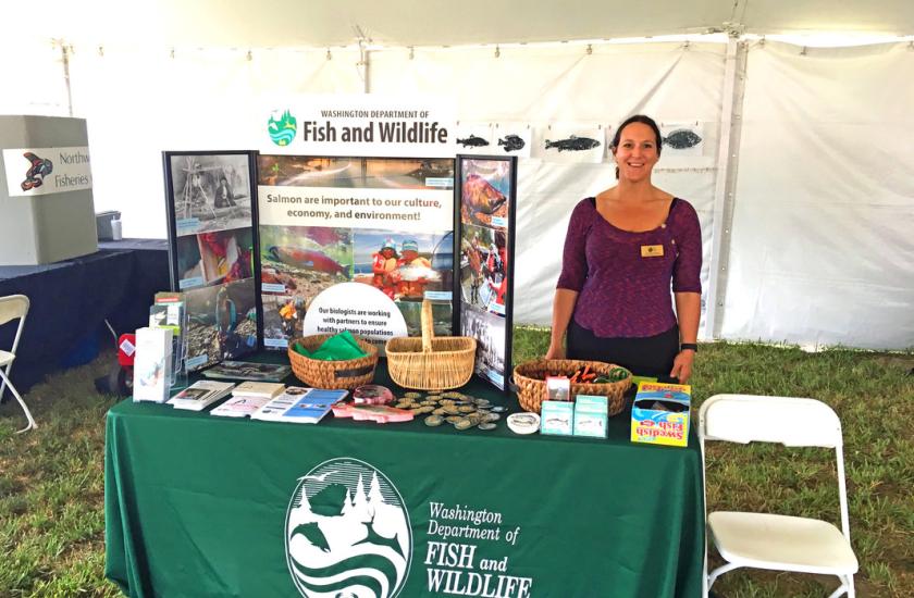 Staff tabling at the Stillaguamish Festival of the River